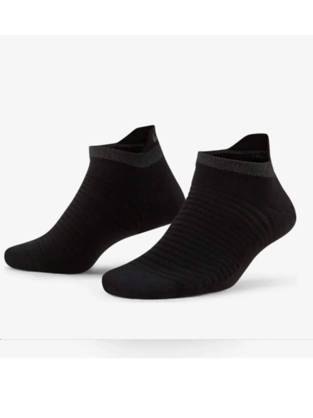 NWT Nike Unisex Spark Cushioned No Show Run Socks Black Wmn 11.5-13 Men 10-11.5